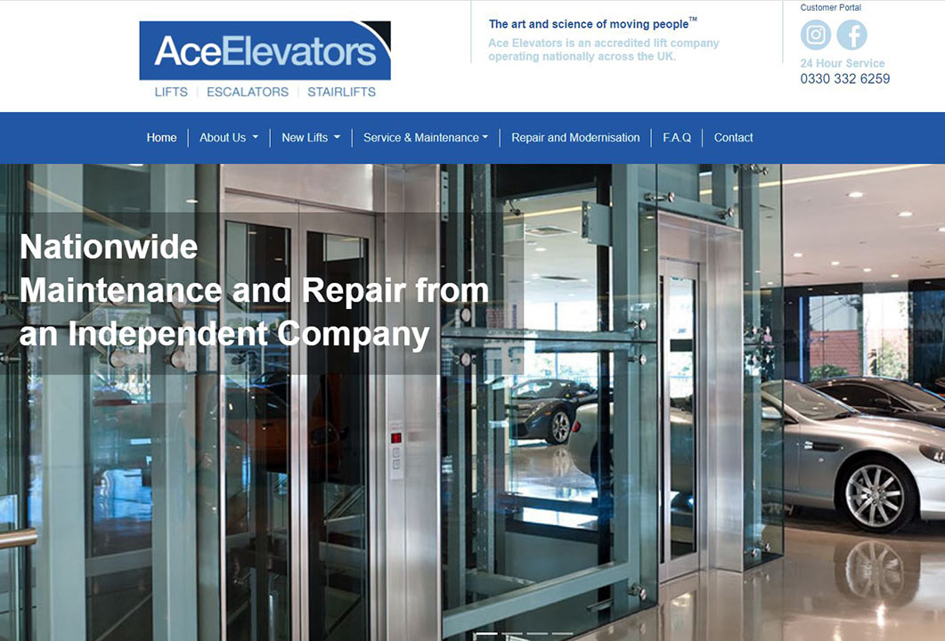 Website: Ace Elevators - Keighley